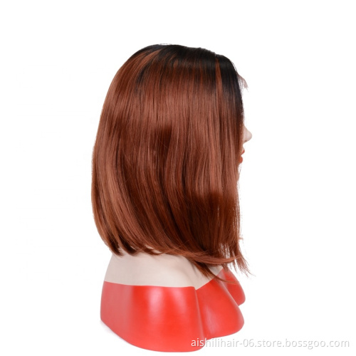wholesale lace front wigs black root brown fluffy synthetic wigs lace frontal wig natural straight and kinky wave for women
